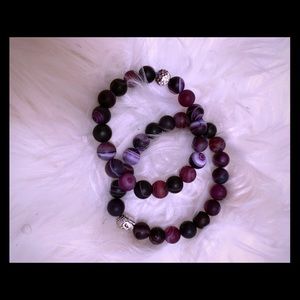 Purple Handmade Beaded Bracelets